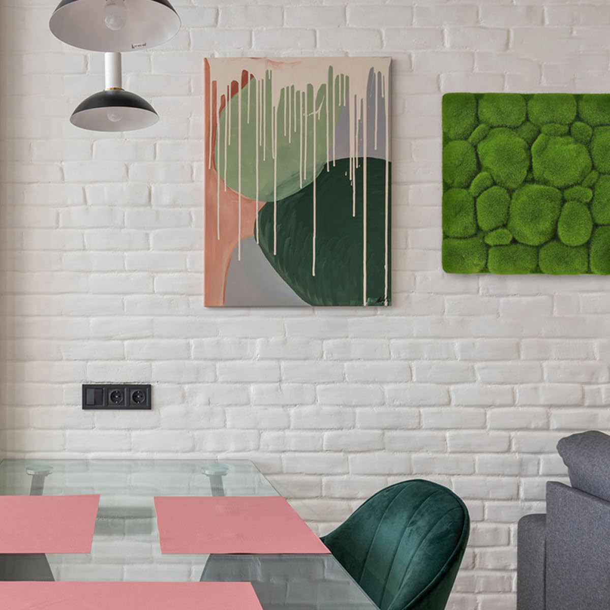3 Stück Künstliche Moos Schaumstoffplatten 30x30cm Dekoratives Wandmoos Leichtes Kunstmoos für Selbstgemacht Wanddekoration Vielseitig für Innenbereich und Hochzeiten