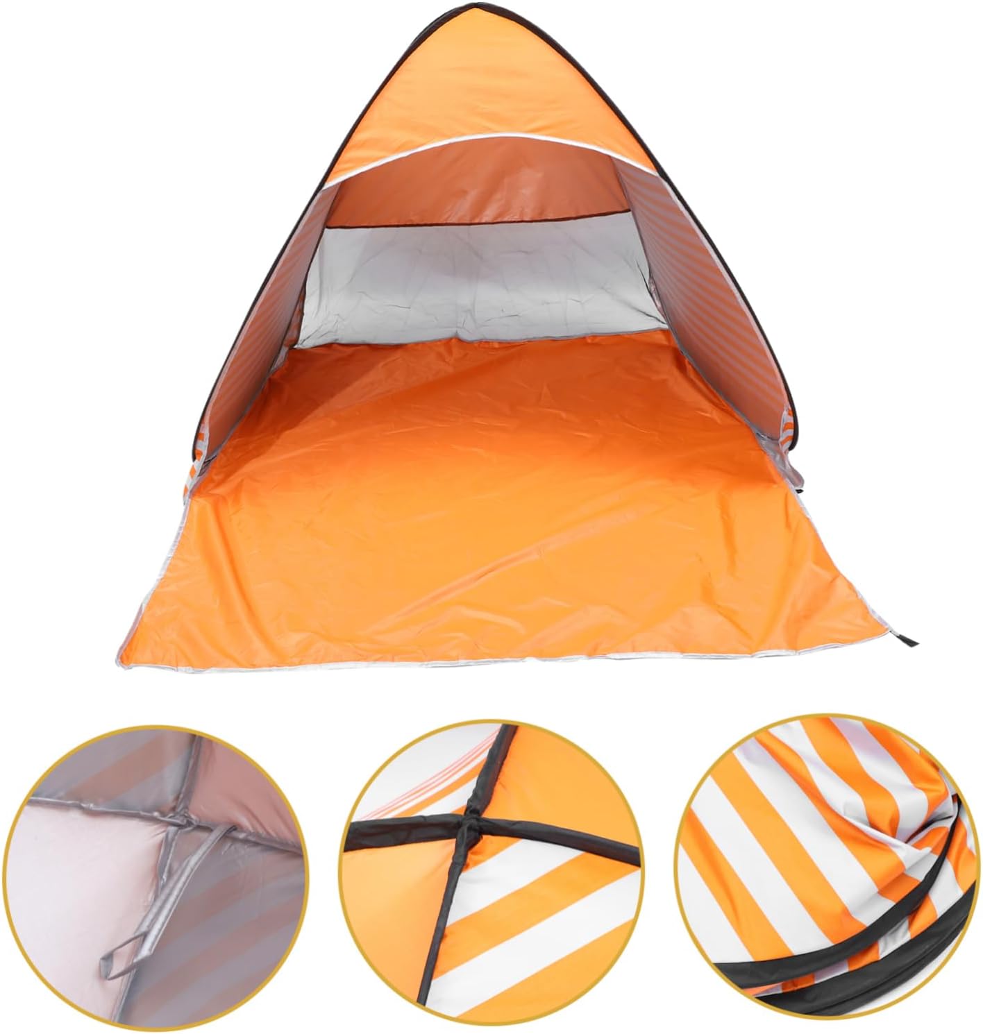 Sosoport 1set Automatic Setup Striped Pattern Camping Tent Outdoor Shelter for Beach and Hiking Instant Travel Canopy for Easy Assembly and Weather Resistance