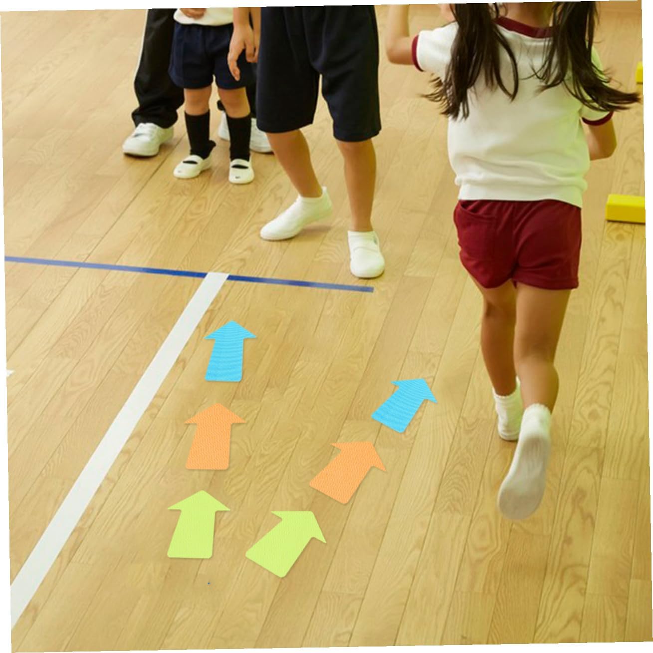 SEWACC 24pcs Carpet Floor Markers for Classroom Training Markers Arrow Design and Repositionable Stickers for Rug Marking Activities