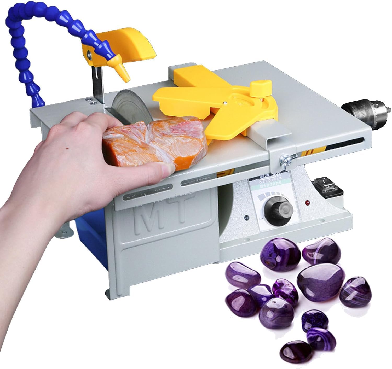 Scie à table lapidaire pour couper sans poussière et polir les pierres jusqu'à 4cm