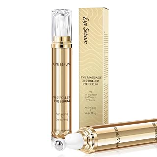Koffein-Augenserum, 20ML Hyaluronsäure-Augencreme Gegen Augenringe und Schwellungen, Augenpflege, Anti-Aging-Augenserum mit 360°-Massageball(20) - Amazon product rated Grade A