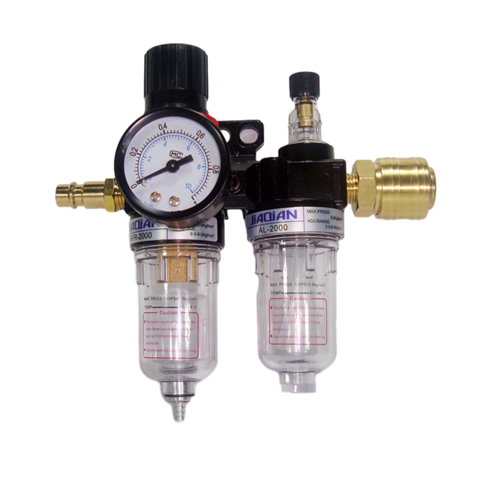 Tsophreniq Pressure Reducer Compressed Air Regulator Water Separator Pressure Regulator Wateroil Pressuregauge For Compressor