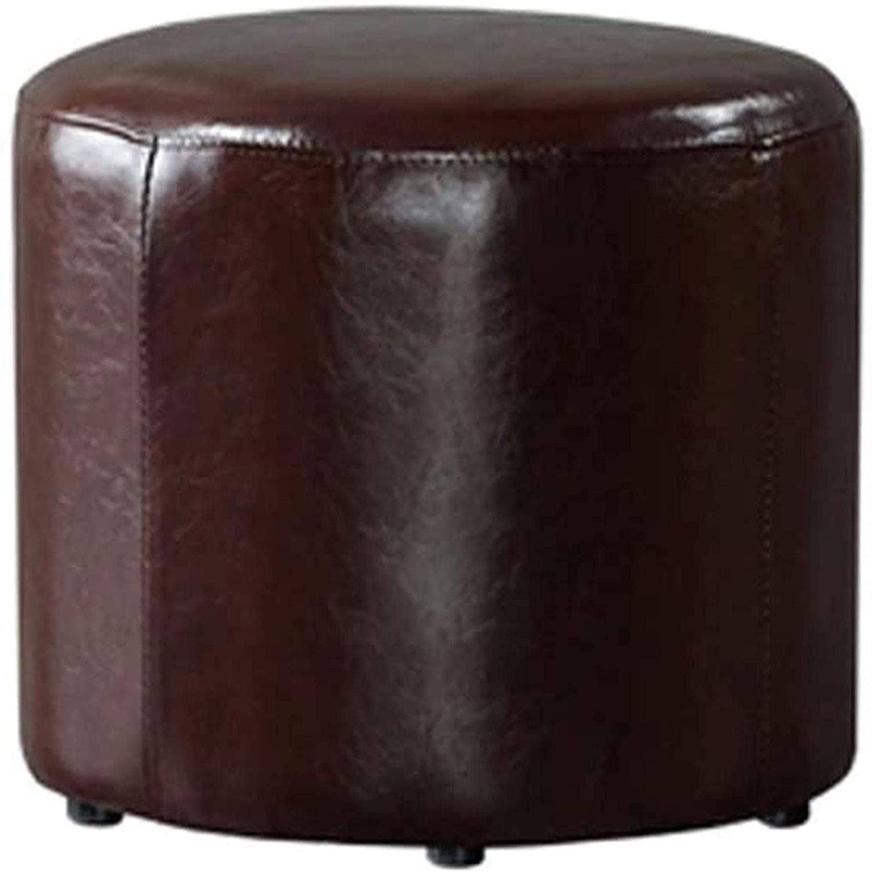 Repose-Pieds Ottoman en Cuir et Bois Massif | Tabouret de Table Basse Premium