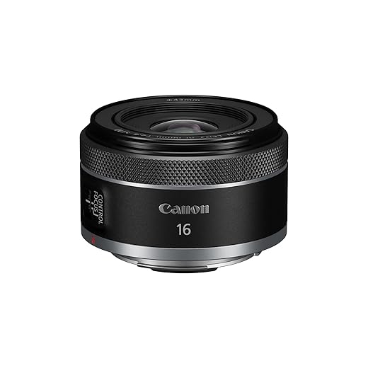 Canon RF16mm F2.8 STM Lens, Ultra Wide-Angle, Fixed Focal Length Prime Lens, Compatible with EOS R Series Mirrorless Cameras, Black