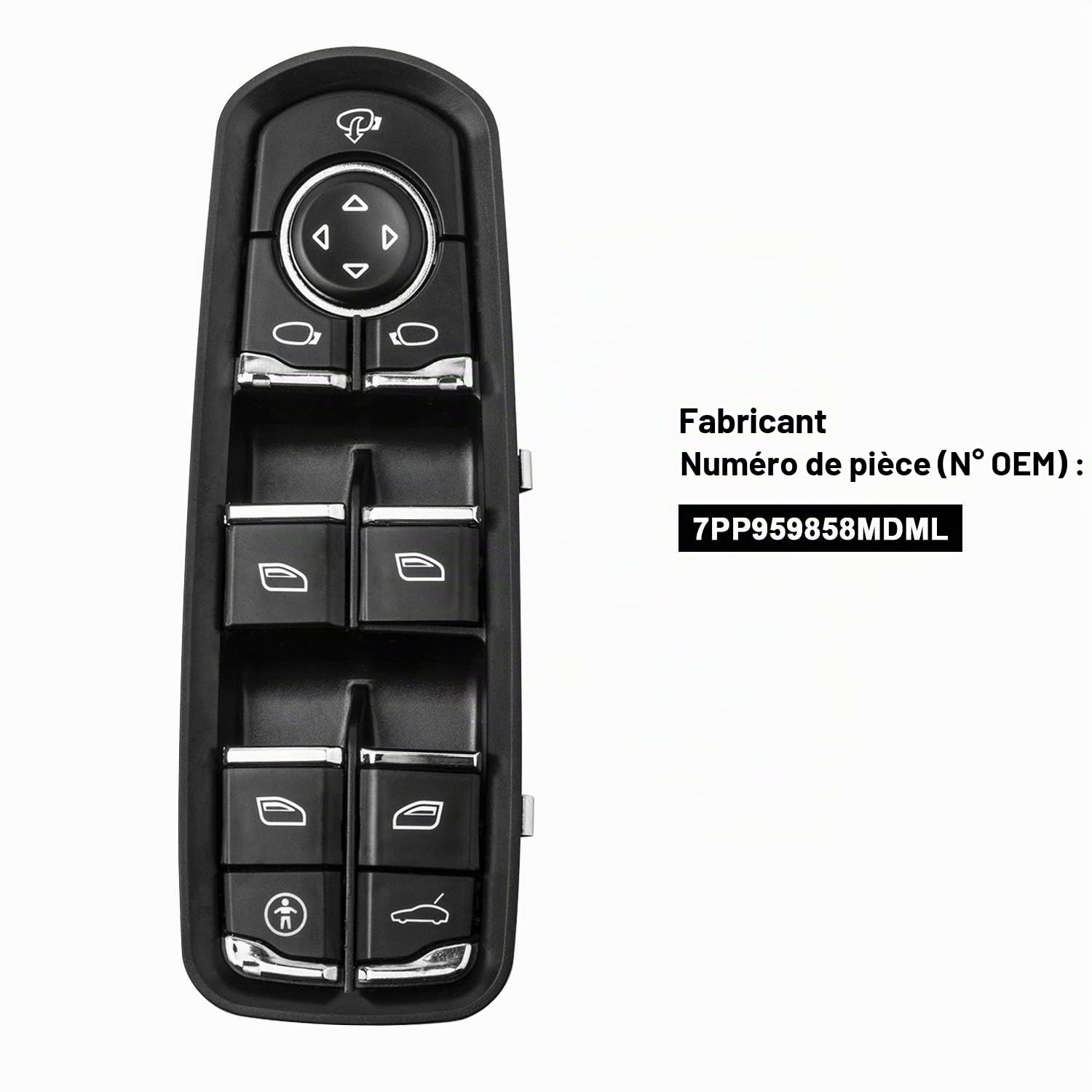 YAOPEI 7PP959858MDML Electriques Bouton Leve Vitres pour Panamera Cayenne
