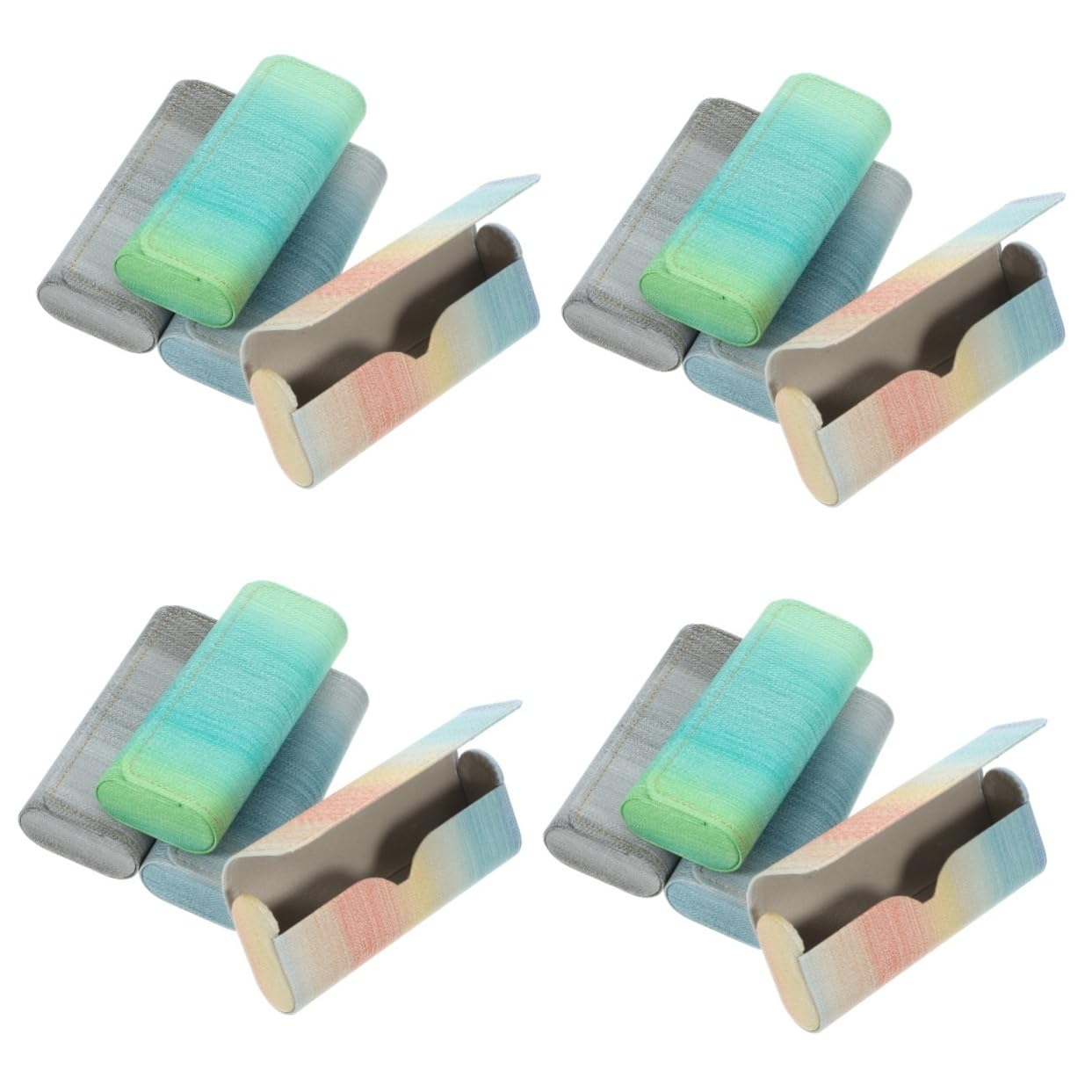 Brillenset Schutz Brillenetui Reisen Zu Kette Mehrere Gläser Leichte Brille Brillenbehälter Hammer Schützend Tragbares Mehrfachgerät Fall Klassisch Visier Pu