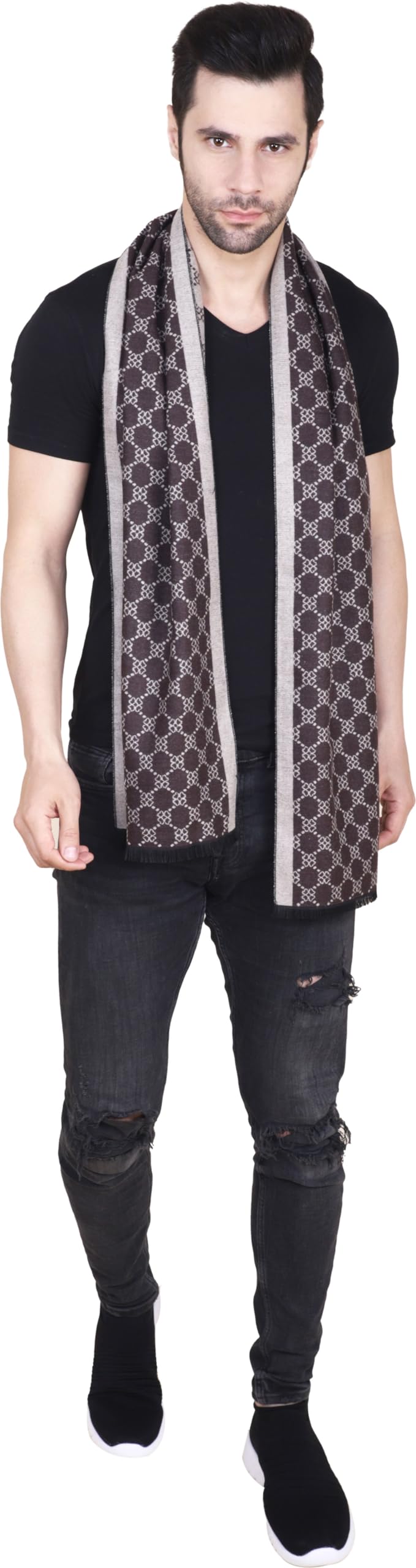 cazzano Men Muffler Maron Printed Casual For Better Looking Men Pack of 1-picture-22