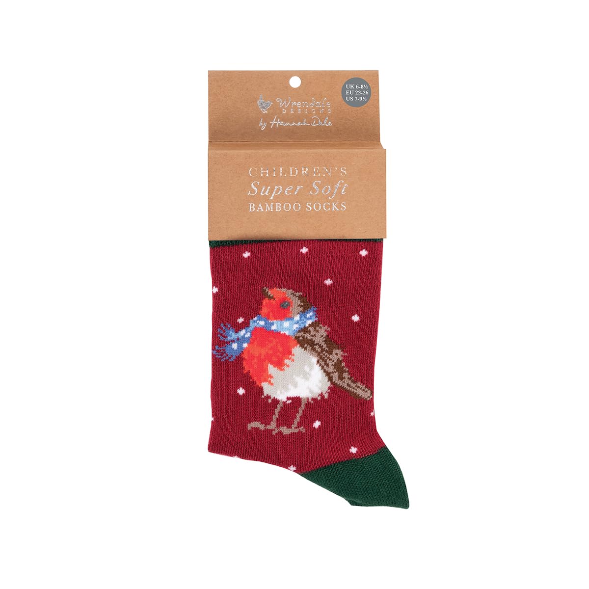 Wrendale Designs - Season's Tweetings' Robin Children's Socks