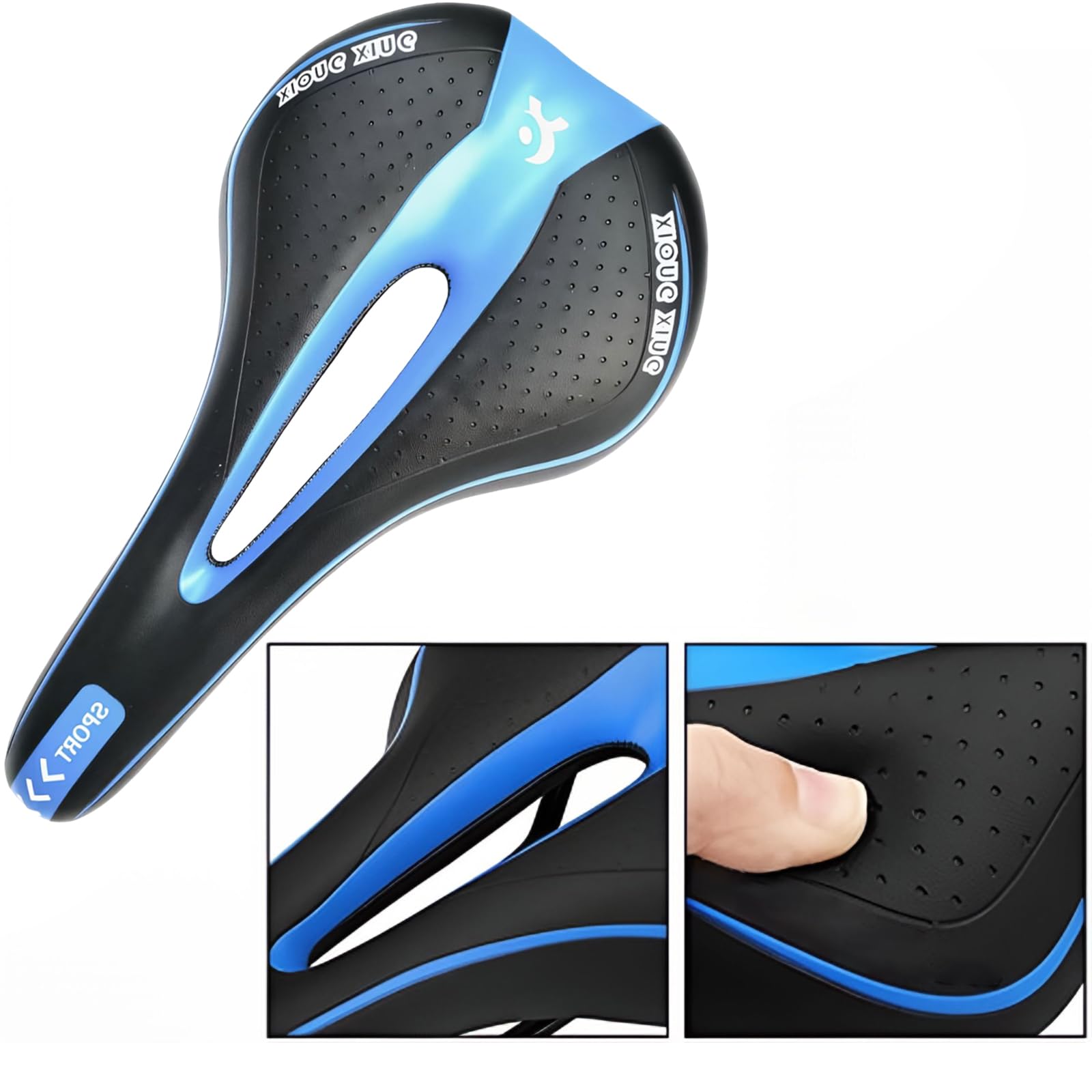 Binnan Sella della Bicicletta, Gel Comfort Anti-Shock Sedile Regolabile MTB Bici da Strada BMX, Bicicletta Pieghevole