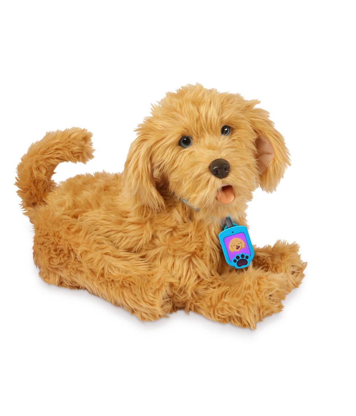 MOJI, el Gran Cachorro Labradoodle Interactivo con 150 respuestas. El Perro tierno responde a los comandos de Voz, el Tacto y Las Tarjetas Incluidas.