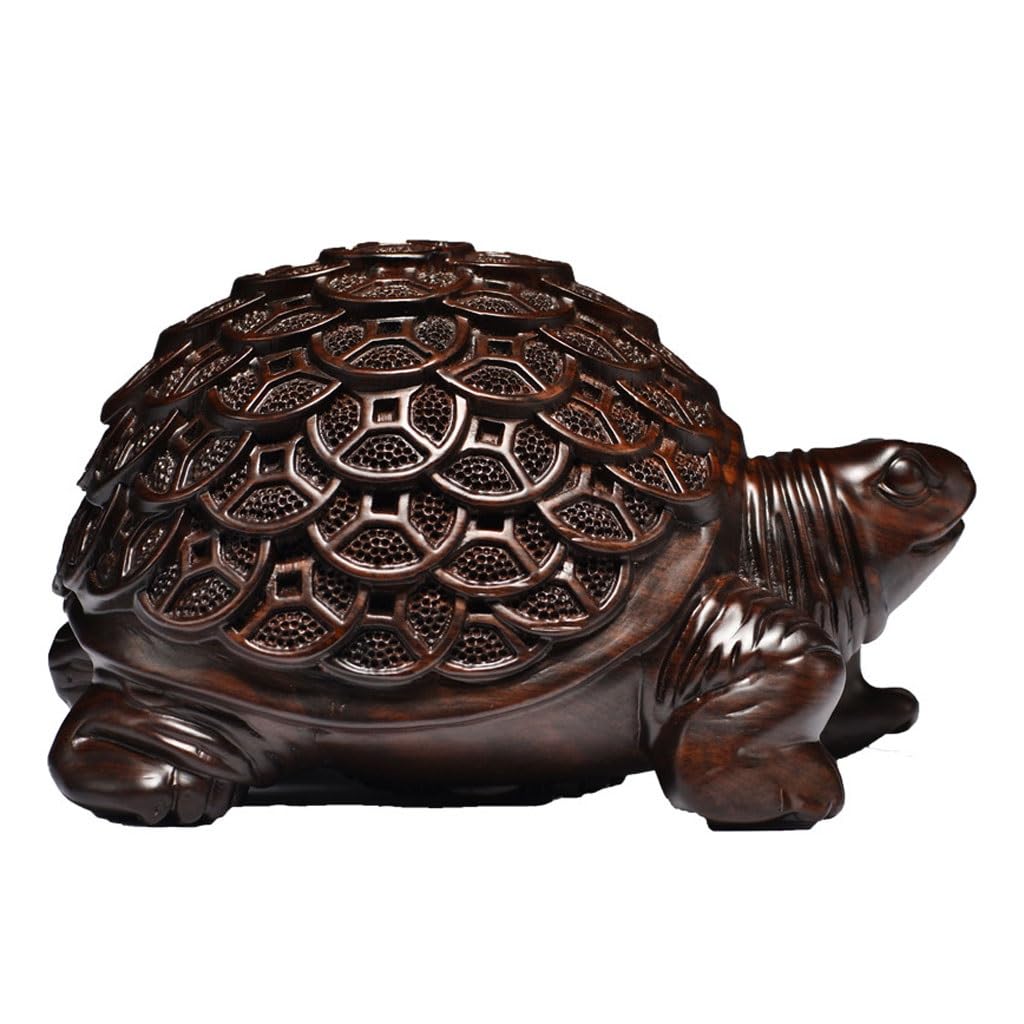 Amazon.co.jp: ホームデコレーション 木彫りの亀の飾り 無垢材の