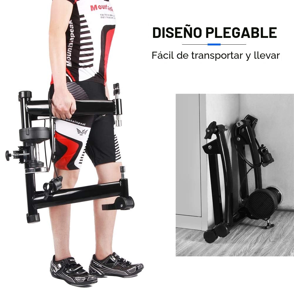 CXWXC Rodillo Bicicleta para Bicicleta de 26 a 29 Pulgadas Rodillo Bicicleta Carretera Plegable Rodillo Bicicleta Montaña 150 kg Cargables Rodillos para Bicicletas 6 Velocidades