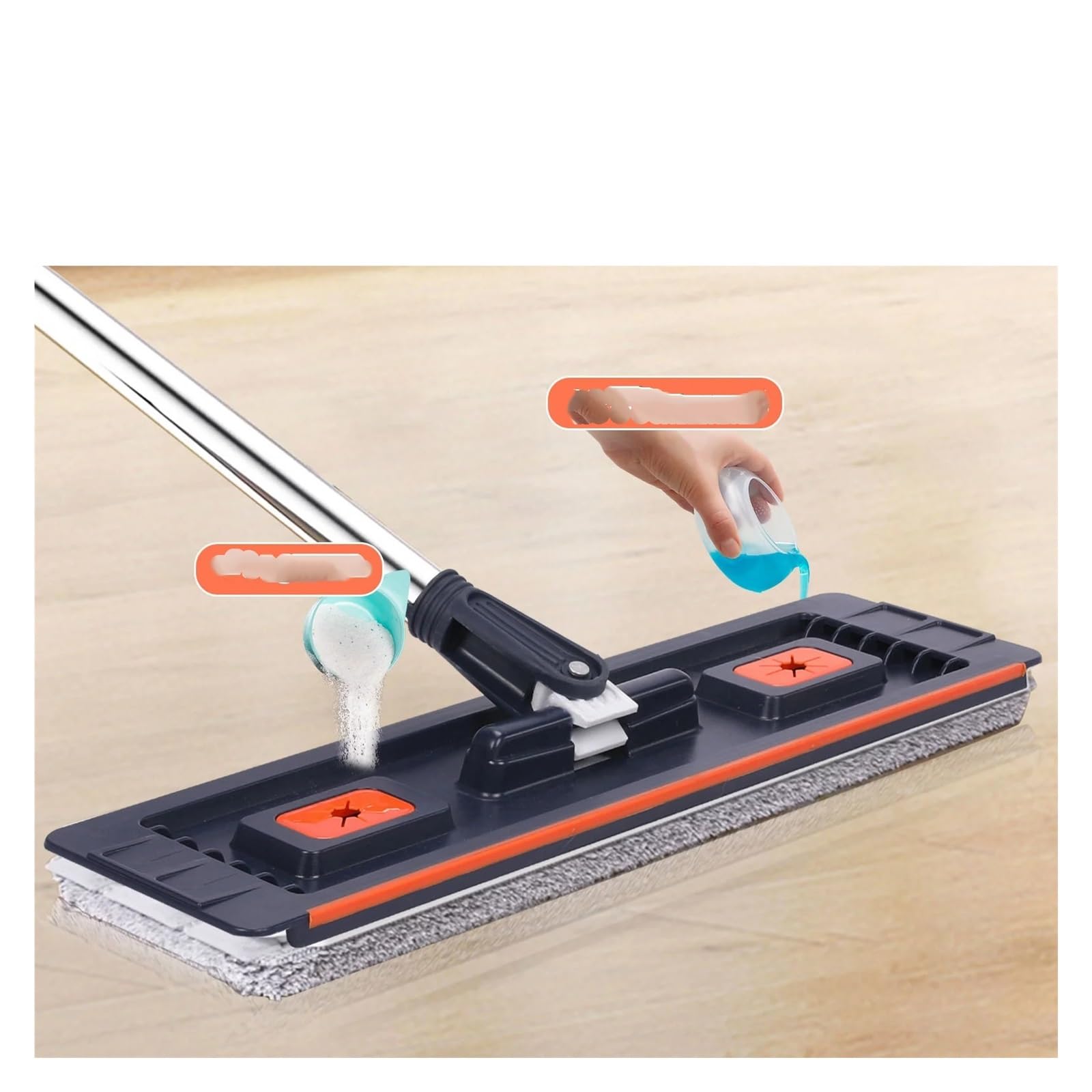 Compatible con trapeador for lavar pisos, cubos for trapeador, agua limpia y sucia separada, con cubo, trapeador de limpieza perezoso, manos libres, limpieza de la casa(White01)
