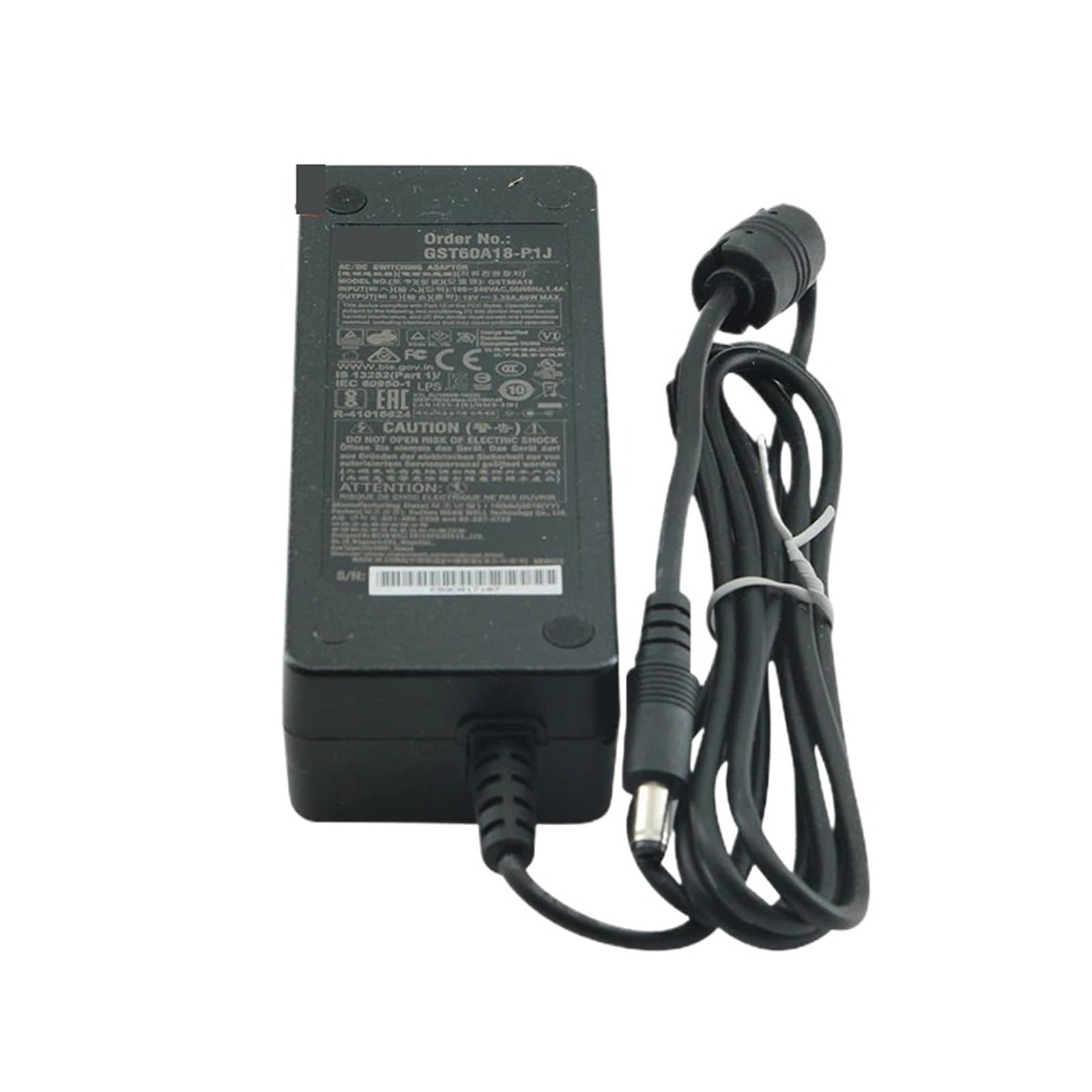 Adapter sieciowy GST60A, 5 V, 7,5 V, 9 V, 12 V, 15 V, 18 V, 24 V, 28 V, 48 V, przemysłowa ładowarka sieciowa (GST60A12-P1J)