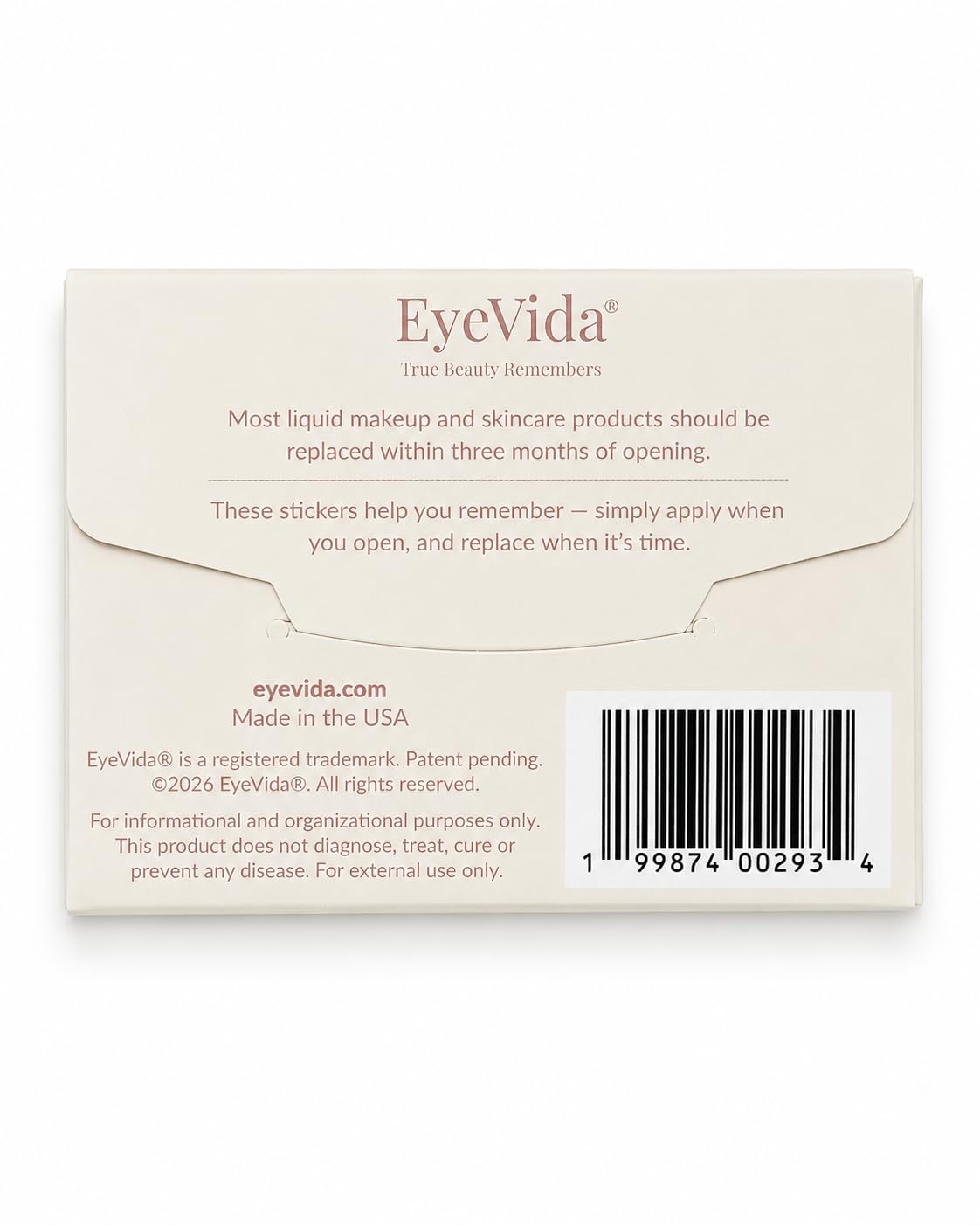 | Makeup Expiration Date Stickers — 144 Beauty Product Replacement Reminder Labels for Mascara, Lipstick & Skincare — All 12 Months, Made in USA — EyeVida | Helps prevent eye infections from expired mascara and contaminated cosmetics