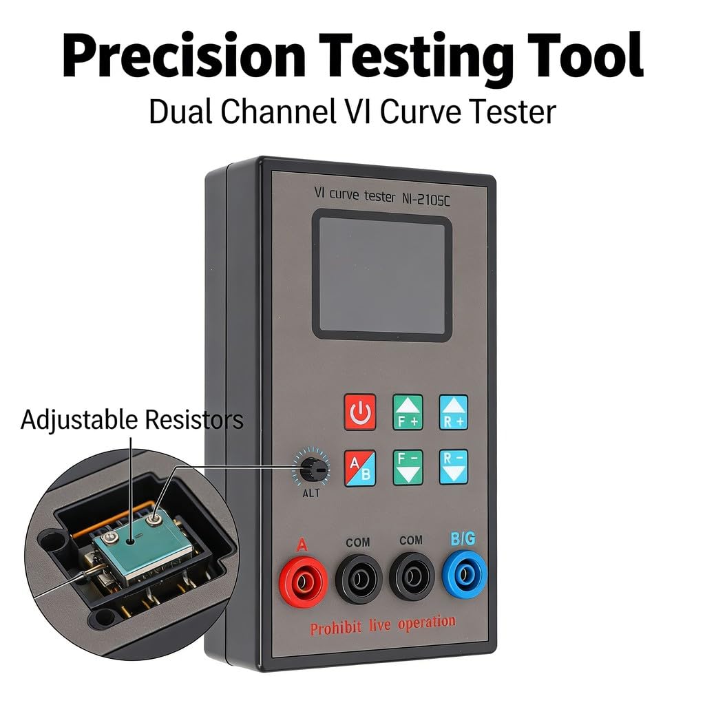 VI Curve Tester 2 Inch TFT Color Screen, Double Channel Circuit Board Tester - Multifunctional, Adjustable Frequency and Impedance, Portable Rechargeable Design