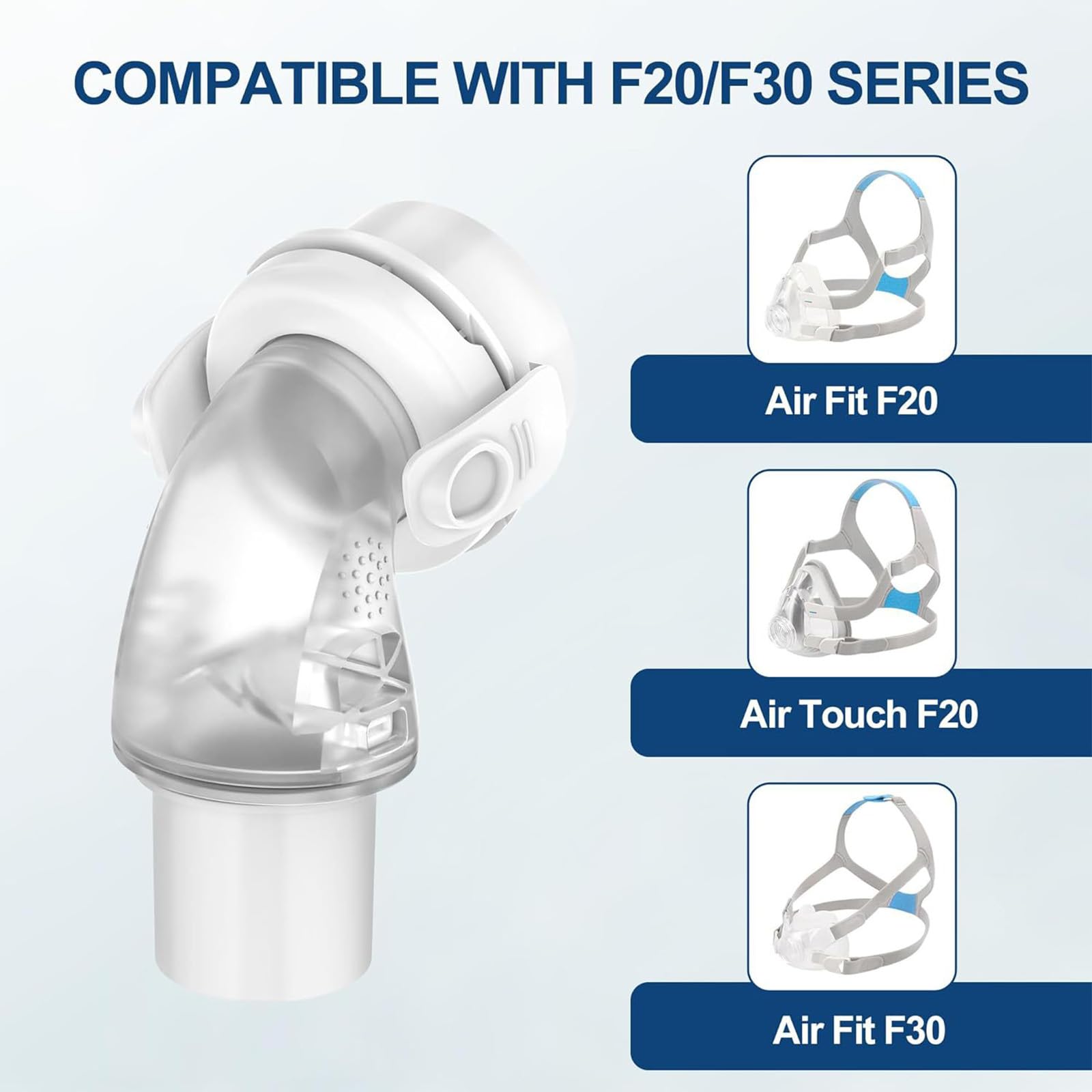 Ventilatore Clip-on Connettore ABS Tubo di Respirazione Adattatore Macchina del Respiro Accessori per Connessione Sicura Adattatore Gomito