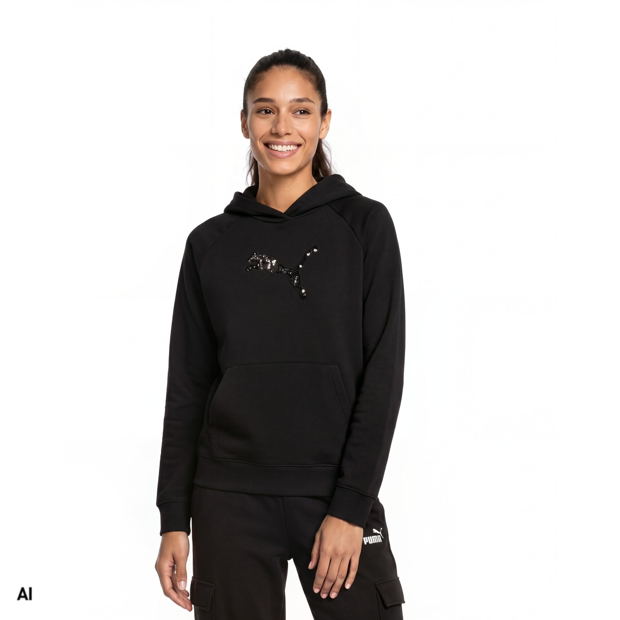 PUMA Damen Essentials Sequins Hoodie