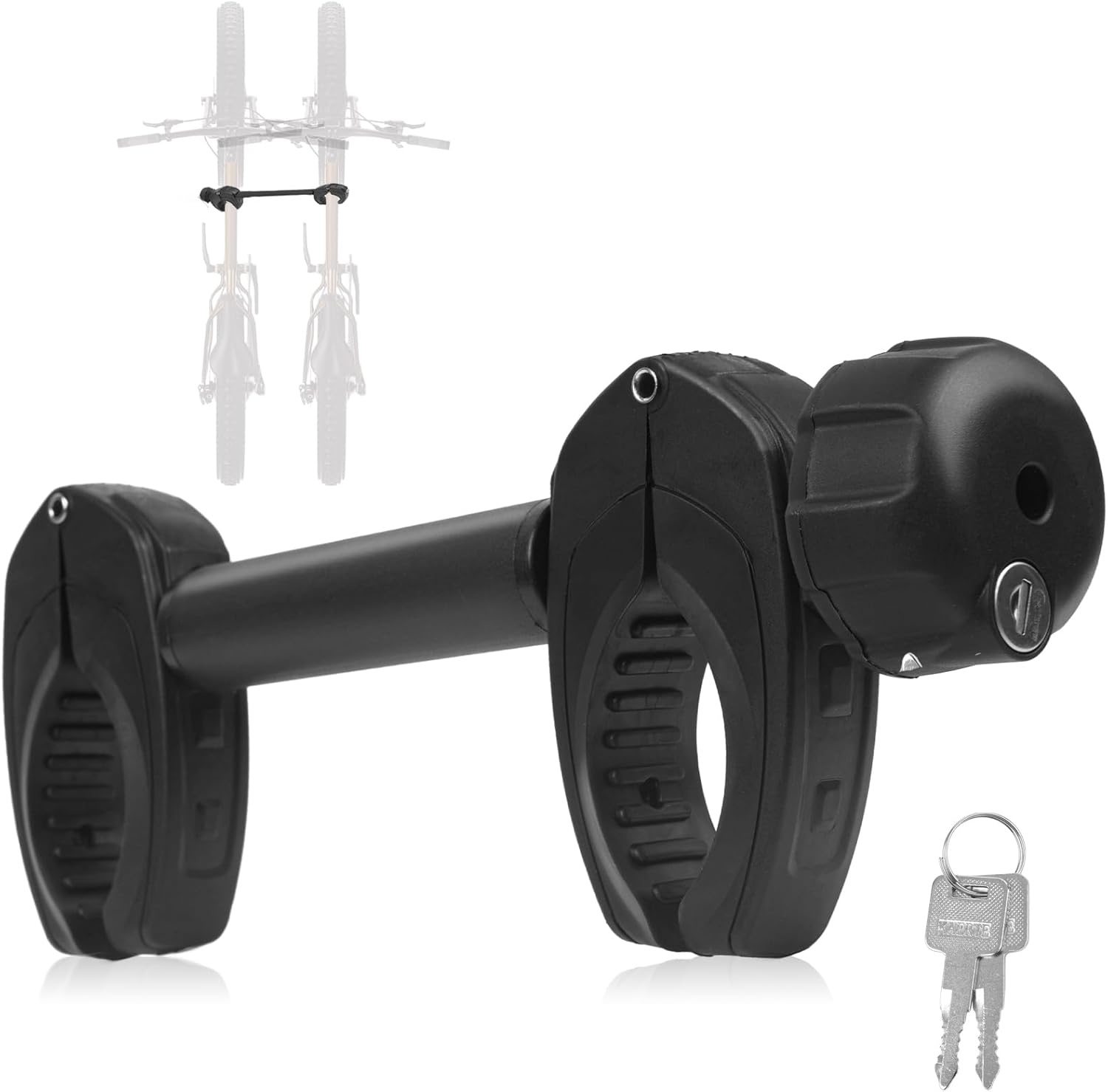 Rahmenhalter für Fahrradträger 32CM Länge, Universal Kurze Fahrradrahmenhalter Abschließbare, Rahmenhalter für Rahmendurchmesser des Fahrrads: Ø 3-6cm