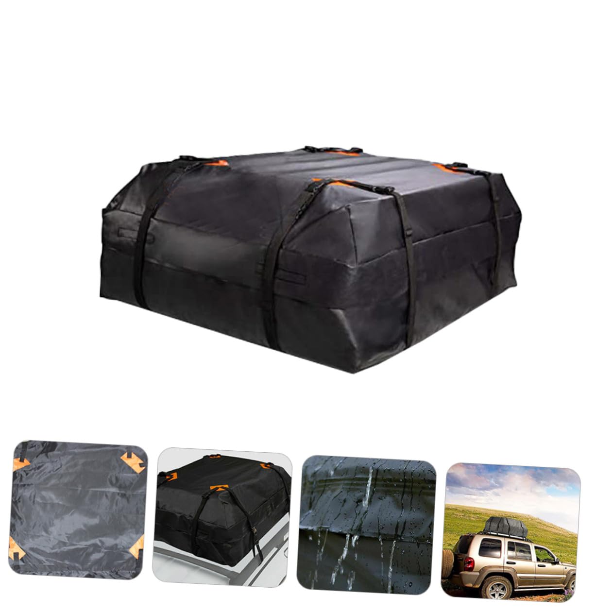 Borsone Tetto Auto 420d Oxford Borsa Portaoggetti Veicoli Resistenti al Logorio per Bagagliaio Esterno