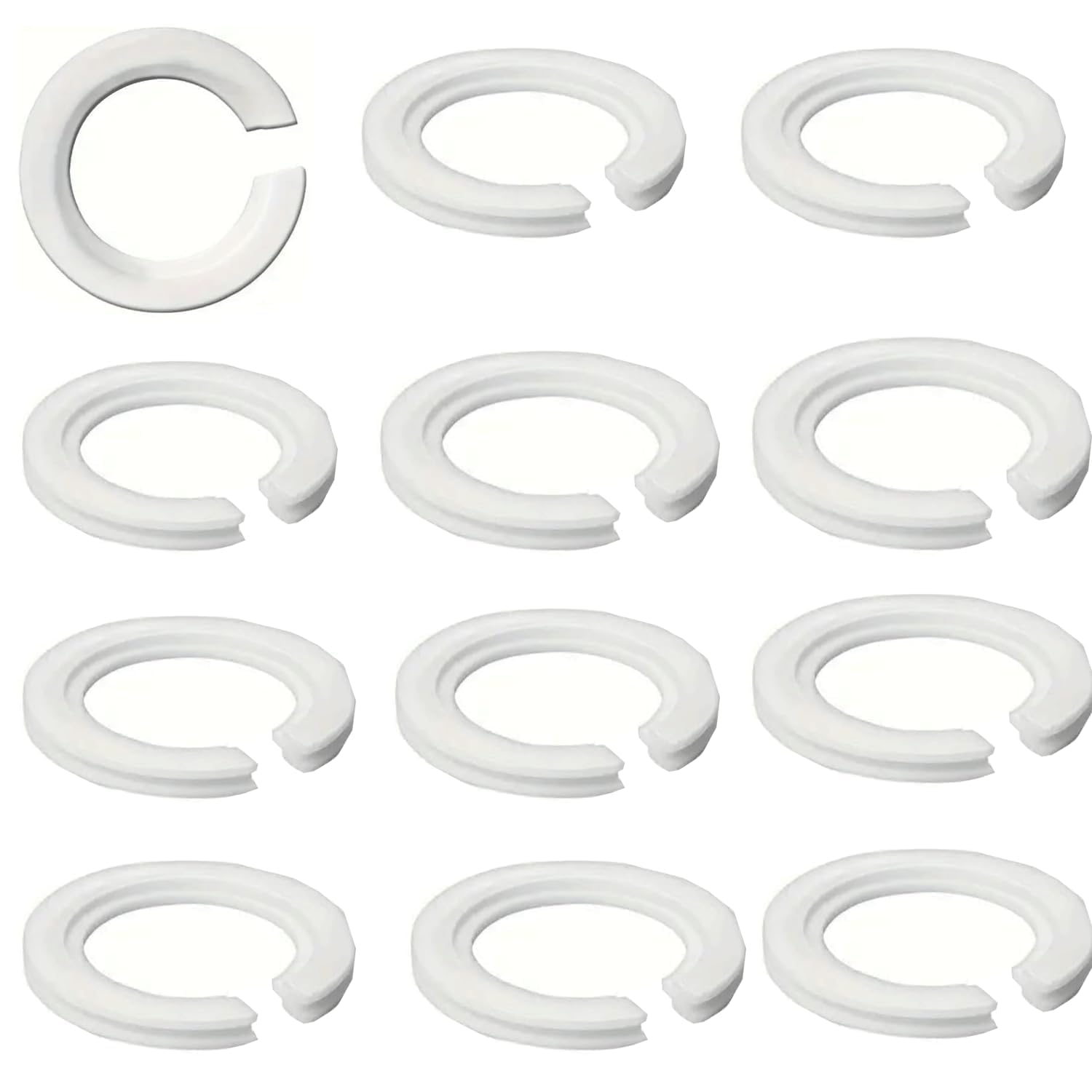 12Pcs E27 to E14 Lampshade Reducer Rings | White Light Shade Adapter Rings for Duplex Ring Fittings