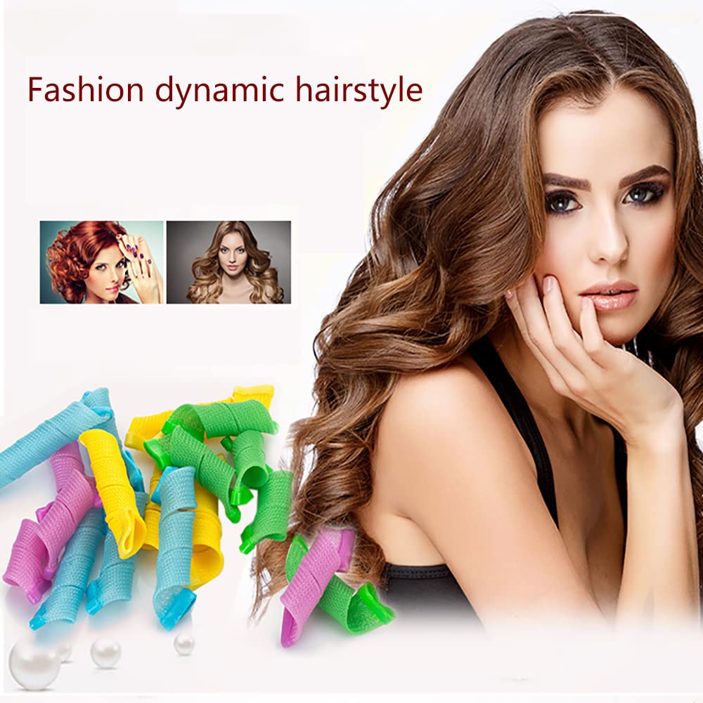 Rulos Para El Pelo Rulos for el cabello (30/45/55/65 cm) sin forma de onda, rizos redondos en espiral, rizador de pelo suave, rodillos mágicos for el cabello DIY Rulos Flexibles Para Rizar Pelo (Tama
