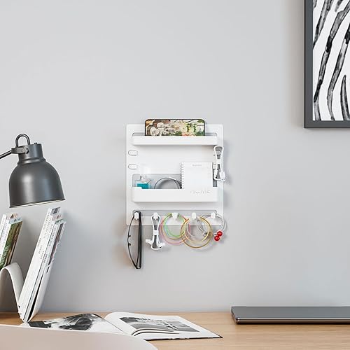 Miniatura 6 de Juego de estantes adhesivos de pared, organizador de almacenamiento flotante, estantes de baño de montaje en pared, juego de soporte compacto para