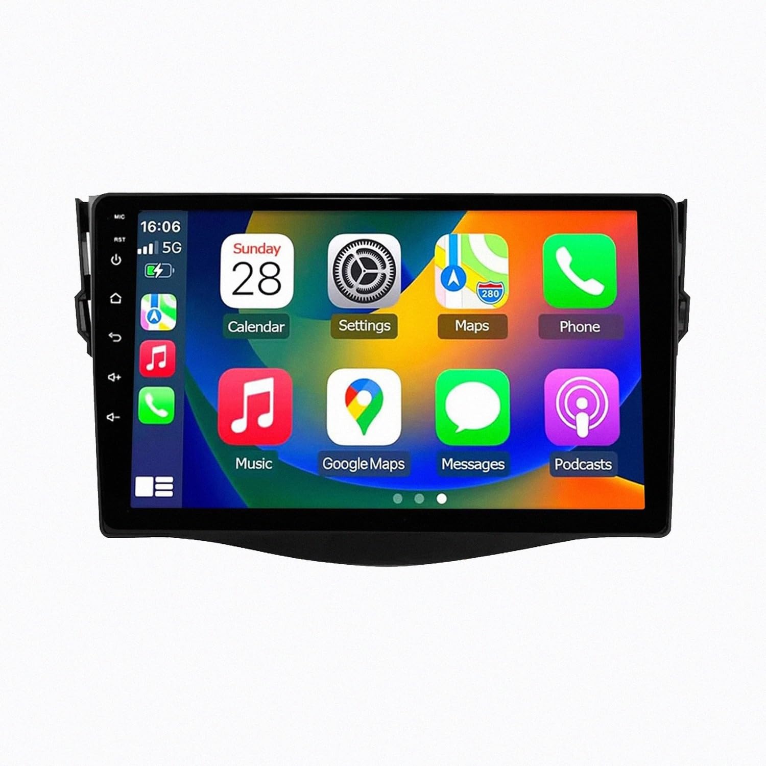 Car Stereo Carplay Radio de Coche para Toyota RAV4 2006-2012 Soporta Bluetooth, Control Volante, USB, WiFi, 4G, Mirror-Link, GPS Navegador/Radio FM, 8 Nuclear 8G+256G