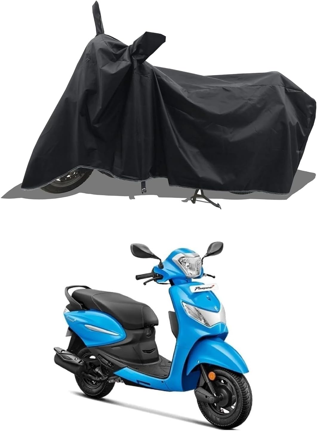KEDIT Hero Pleasure Scooty Cover Water Resistant Pleasure Scooty Cover Pleasure Cover Dust Proof Pleasure Body Cover Sun Protection,Scooty Cover Pleasure Scooty Body Cover Pleasure Black Colour