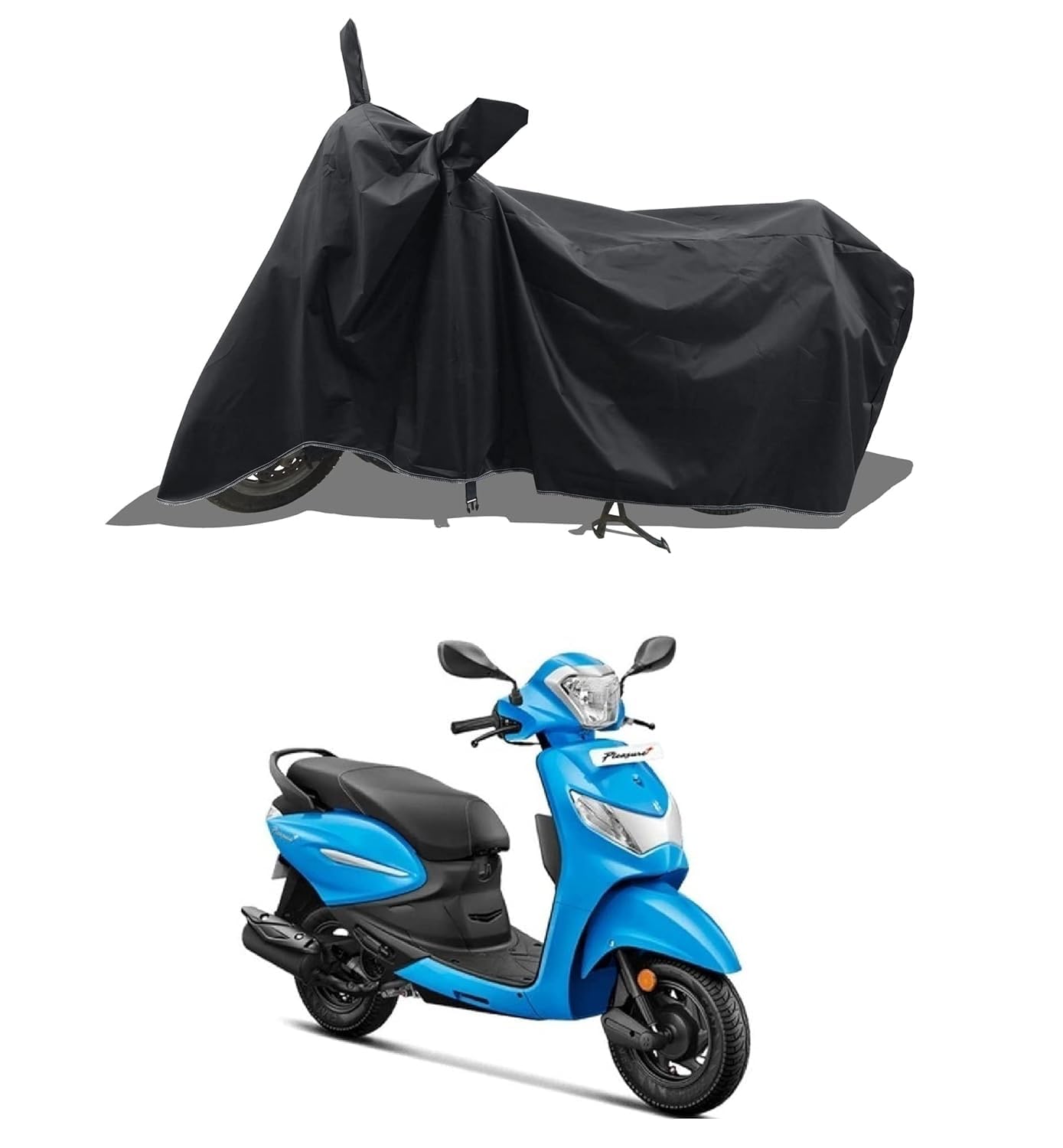KEDIT Hero Pleasure Scooty Cover Water Resistant Pleasure Scooty Cover Pleasure Cover Dust Proof Pleasure Body Cover Sun Protection,Scooty Cover Pleasure Scooty Body Cover Pleasure Black Colour