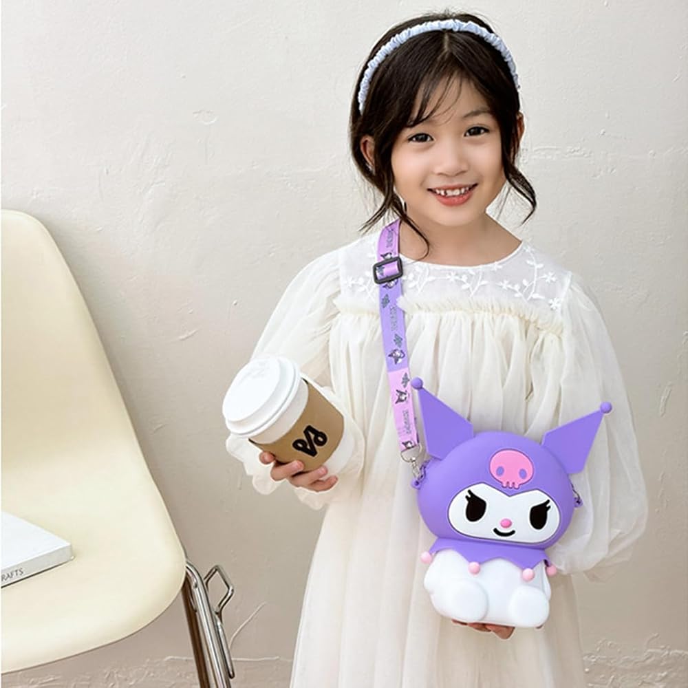 Amazon.com: DuofLily Anime Cartoon Kuromi Cute Silicone Coin Purse