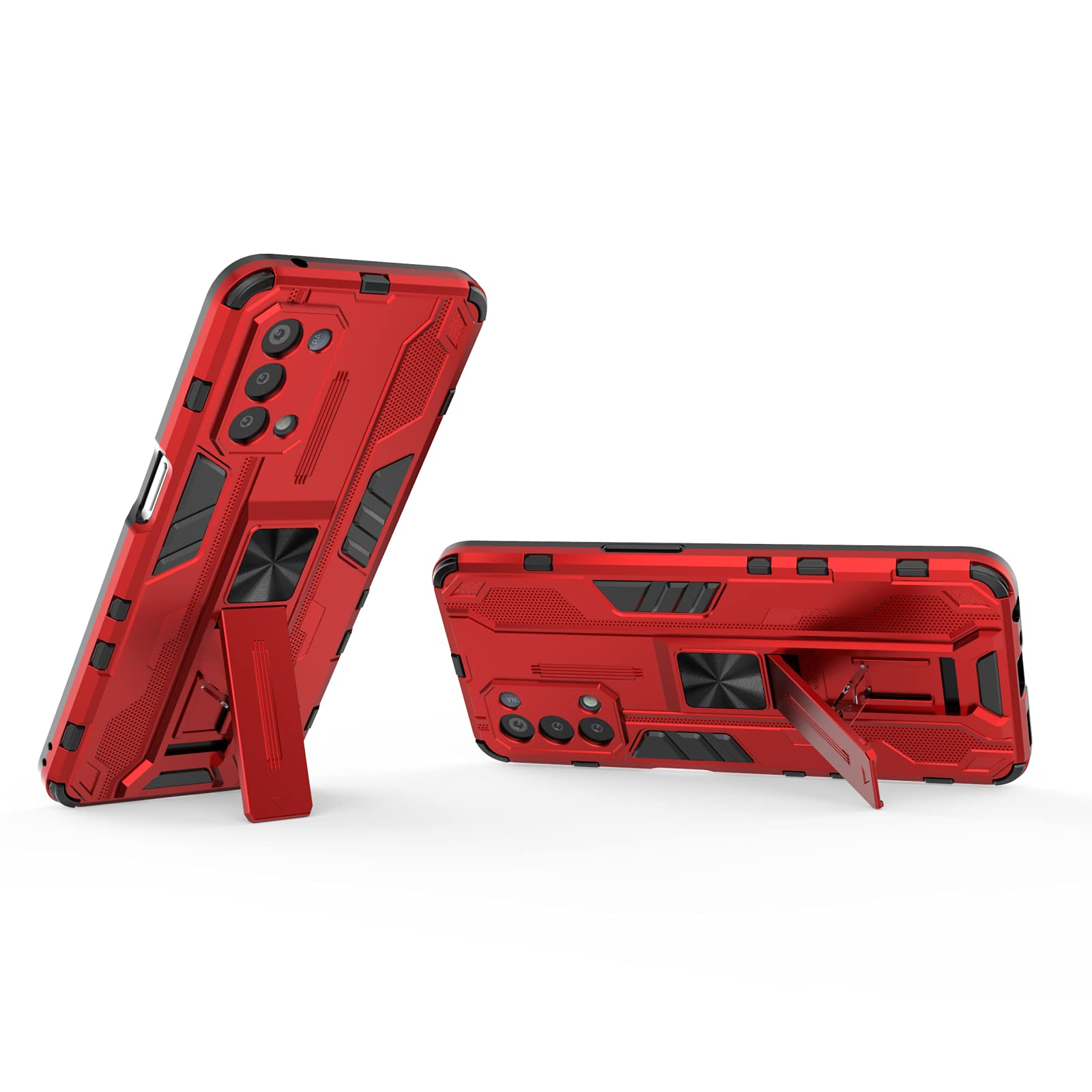 BoerHang Custodia Protettiva Per Oppo A77 Con Supporto, Doppio Strato TPU E PC, Bianco - 2