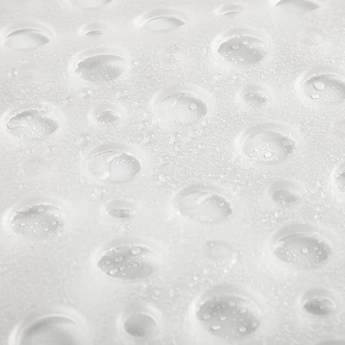 Miniatura 3 de ENKOSI Tapete de ducha cuadrado antideslizante de elastómero termoplástico suave con ventosas y grandes agujeros de drenaje, lavable a máquina para
