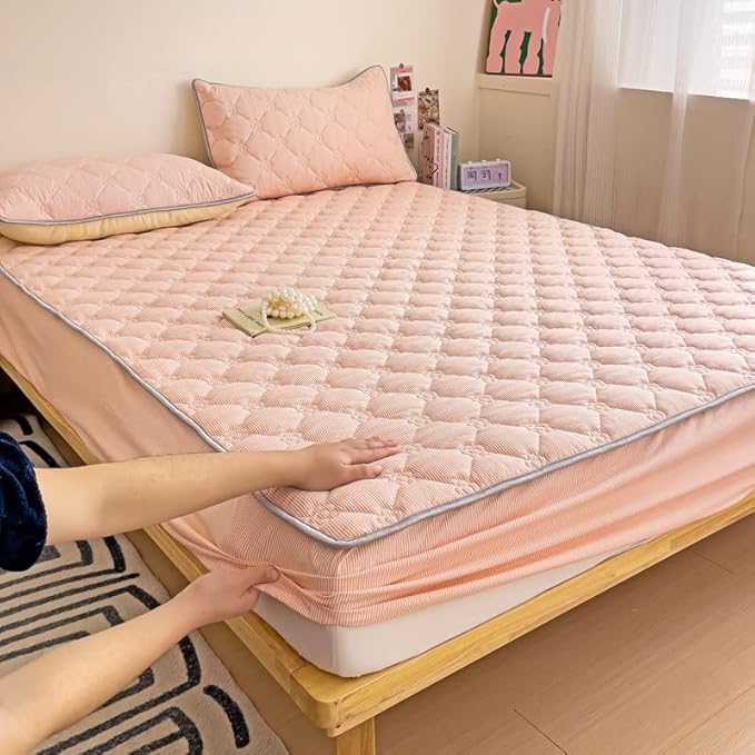 FOREPOTY Flat Sheets for Mattress,Thick Quilted Brushed Mattress