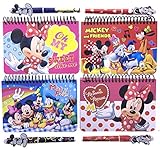 Disney Autograph Books and Pens Mickey Mouse, Minnie Mouse, Mickey & Friends, 4 pack