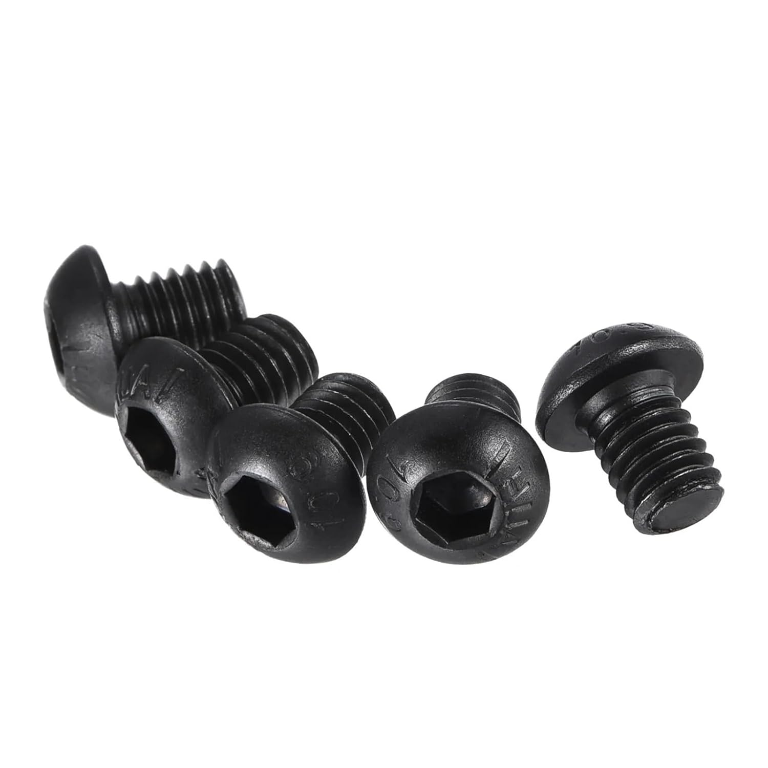 10-100pcs M6 Hex Socket Button Head Cap Bolts Screws 8/10/12/14/16/18/20/25/30/35/50/55mm Alloy Steel(M6x30mm 50pcs)