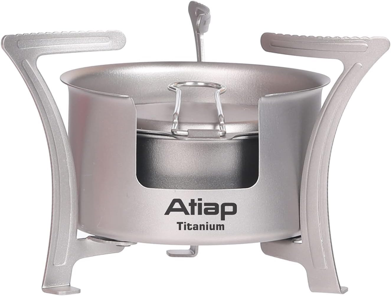 Wood Burning Alcohol Stove Titanium Portable Grill Stove with Carring Bag Lightweight for Picnic BBQ Camping Hiking