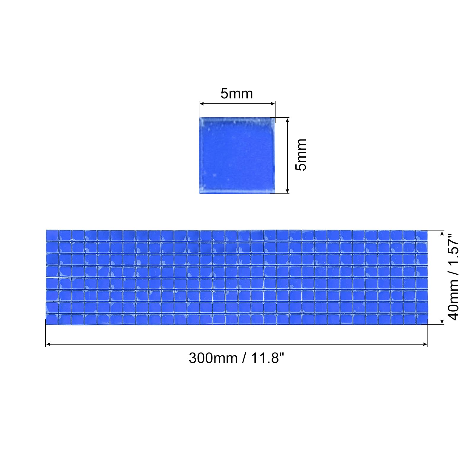 10x Selbstklebende Spiegel-Mosaikfliesen - 5x5mm Für Disco-Kugel Bastelprojekte
