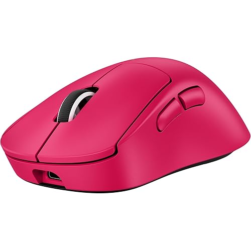 Logitech G PRO X Superlight 2 Wireless Gaming Mouse, 60g Pro-Grade with 5 Programmable Buttons, 44k DPI Sensor, 8kHz Report Rate, USB-C Charging for PC/Mac - Magenta
