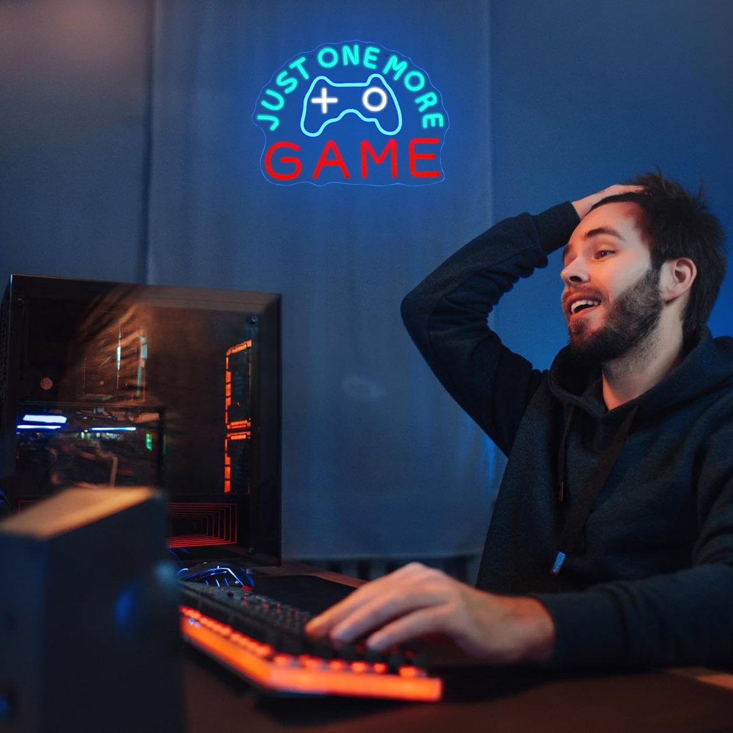 Just One More Game Neon Sign for Gaming Room, USB Powered Gamer Neon Light, Colorful Game LED Light Up Sign for Bedroom, Party, Man Cave,Club, Bar - Image 7