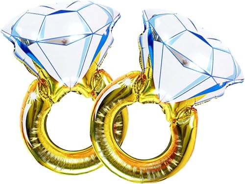 2 globos de Mylar de compromiso, compromiso de matrimonio, suministros de fiesta de despedida de soltera de boda.