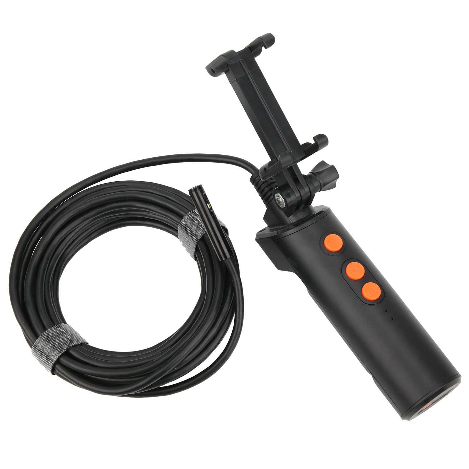 Telecamera per endoscopio con display a schermo diviso a doppia visualizzazione, endoscopio F280 1080P 2 MP 8 mm WIFI periscopio periscopio per fognatura a doppia lente Ispezione IP68 imper(5M)