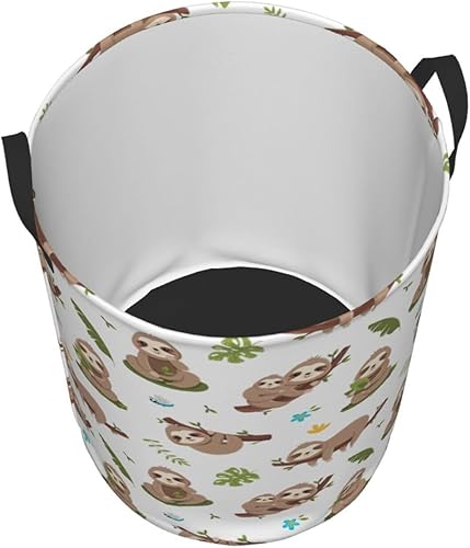 Miniatura 7 de Cesto de ropa sucia grande plegable con asas, fácil de transportar, cesta de almacenamiento redonda para ropa sucia, cesta de manta para dormitorios