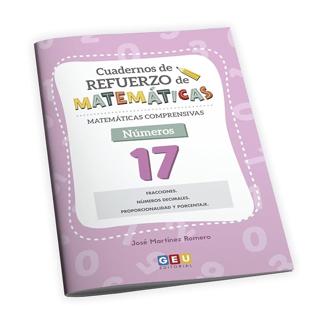 Portada de Cuaderno Repaso 6 Primaria | Repaso Matemáticas 6 Primaria | Matemáticas Comprensivas - Refuerzo de Matemáticas | Cuaderno 17 - Editorial GEU
