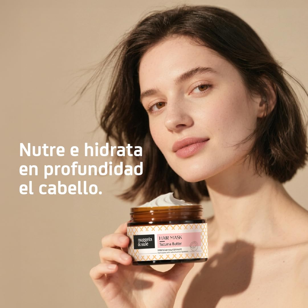 Nuggela & Sulé Tucuma Hair Mask - Intensa y Nutritiva. Activos 100% Naturales. Mascarilla con Manteca de Tucuma. Aroma Embriagador. 1 x 250 ml | Nutrición intensa