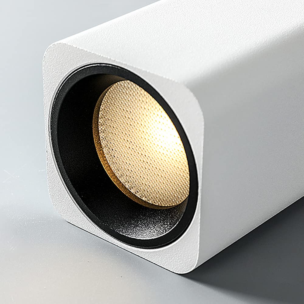 SKYGOO Luz de Techo Led no estroboscópica 5w Blanco, lámpara de Aluminio Cuadrada, Sala de Estar Dormitorio Estudio vestidor iluminación, WC luz de baño, luz de Oficina Corporativa