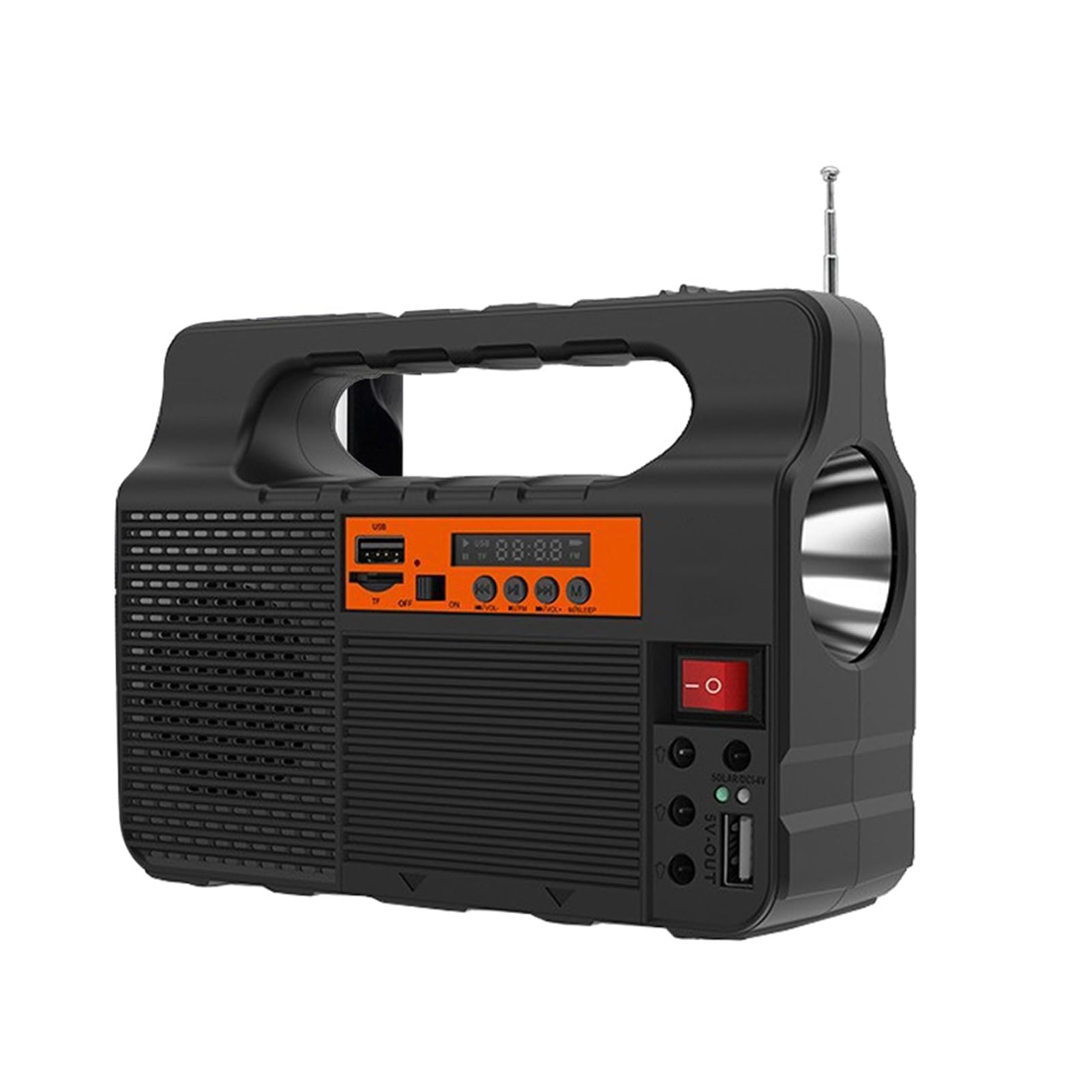 Topyond Solar Generator with Solar Pane Solar Generator Portable Power Radio BT Phone Charger Flashlight Power Station Built