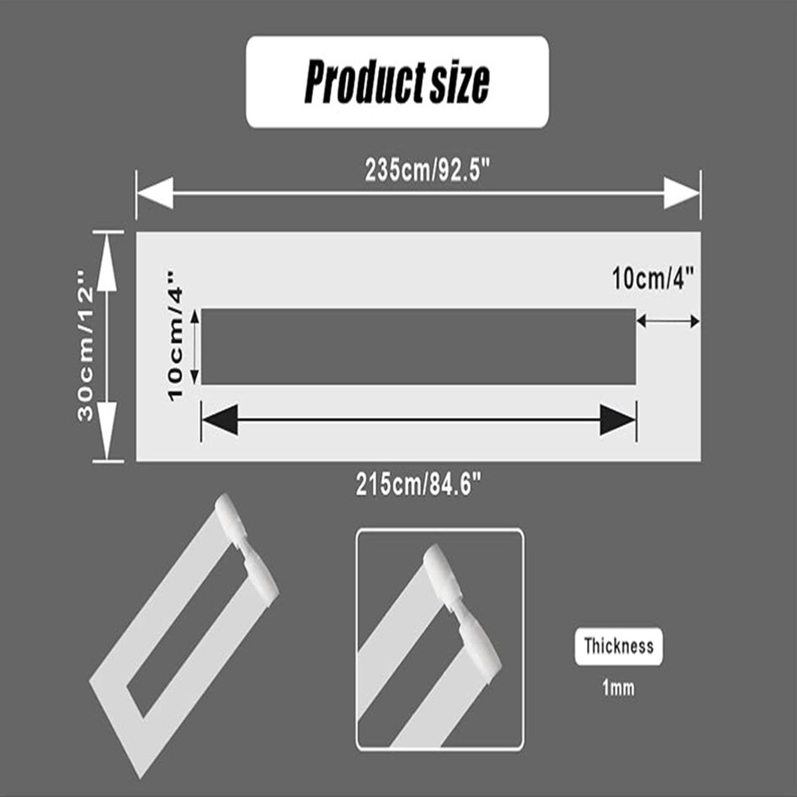 Marcatura Stradale Stencil Per Linee Parcheggio In Silicone - Riutilizzabile, Pieghevole, Per Asfalto E Cemento Modello Riutilizzabile Pavimentazione