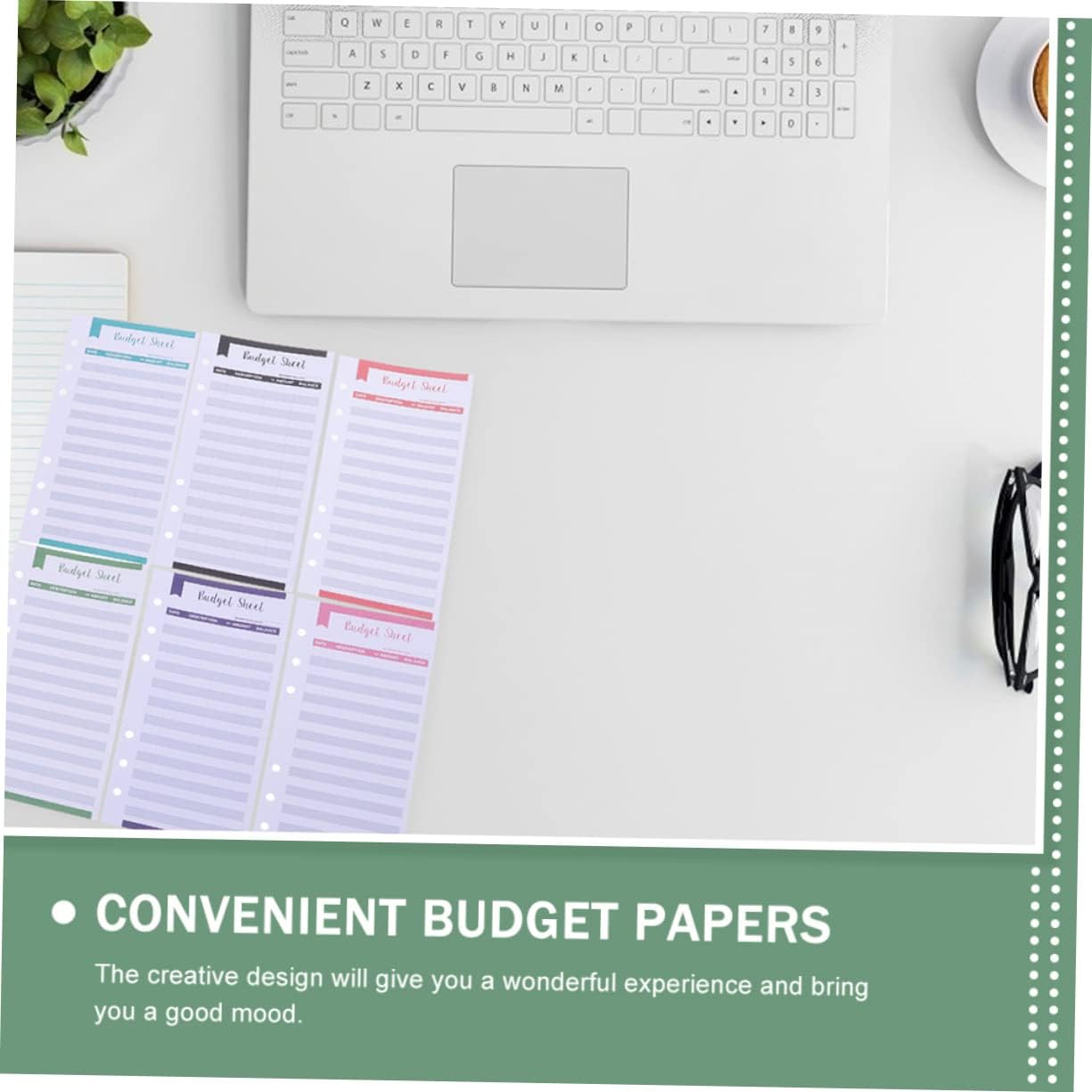 24pcs Daily Budget Sheets Portable Two-side Offset Paper Cards image 4