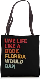 Live Life Like A Book Florida Would Ban Vintage Pride Month Tote Bag